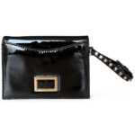 Valentino Garavani Studded Bow Wristlet Clutch – Black Patent - Image 2