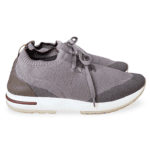 Loro Piana 360 Flexy Walk Leather-Trimmed Wish® Wool Sneakers – Brown, Size 40 - Image 3