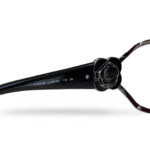 Chanel Black Frame Crystal Camellia Flower CC Logo Sunglasses – Model 4164-B - Image 3