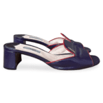 Prada Purple Saffiano Patent Leather Block Heel Slides – Size 40 - Image 4