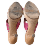 Christian Dior CD Wooden Mules – Pink Leather, Size 38 - Image 8