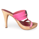 Christian Dior CD Wooden Mules – Pink Leather, Size 38 - Image 6