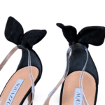 Aquazzura Bow Tie Plexi Pump 105 β Black, Size 37 - Image 8