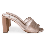 Fendi 90mm Beige Satin Logo-Embroidered Block Heel Slides – Size 40 - Image 4