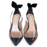 Aquazzura Bow Tie Plexi Pump 105 β Black, Size 37 - Image 2