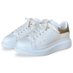 Alexander McQueen Oversized White Leather Sneakers – Size 37
