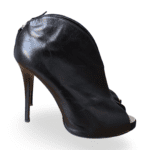 Giuseppe Zanotti Black Leather Peep Toe Ankle Boots – Size 40.5 - Image 4