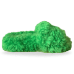 Bottega Veneta Teddy Shearling Green Fur Slides – Size 35 - Image 5