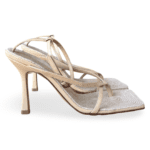 Bottega Veneta Beige Raffia Stretch Ankle Strap Heeled Sandals – Size 37.5 - Image 4