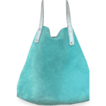 Tiffany & Co. Metallic Silver & Suede Reversible Small Tote with Pouch - Image 3