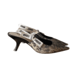 Christian Dior J'Adior Snakeskin Embossed Leather Slingback Pumps Size 38 - Image 3
