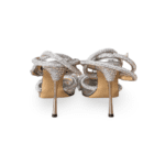 MACH & MACH Silver Double Crystal Bow Pumps in Plexi & Metallic Leather – Size 37 - Image 6