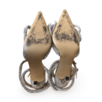 MACH & MACH Silver Double Crystal Bow Pumps in Plexi & Metallic Leather – Size 37 - Image 7