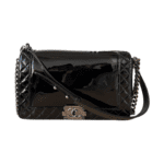 Chanel Boy Black Patent Leather Shoulder Bag