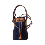 Fendi Mon Tresor Mini Bucket Bag – Blue Denim with Brown Leather Trim