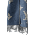 Louis Vuitton Reykjavik Scarf – Blu/Bianco Jacquard Cashmere - Image 3