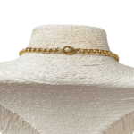 Vintage Roberto Cavalli Gold-Tone White Enamel Tusk Necklace - Image 3