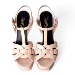 Saint Laurent Tribute Platform Sandals Light Pink Patent Leather – Size 37 - Image 5