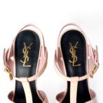 Saint Laurent Tribute Platform Sandals Light Pink Patent Leather – Size 37 - Image 8
