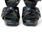 Saint Laurent Tribute 75 Black Leather Heeled Sandals Size 36.5 - Image 5