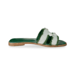 Hermès Oran Sandal Vert Canvas – Size 38 - Image 6