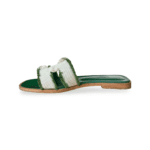 Hermès Oran Sandal Vert Canvas – Size 38 - Image 5