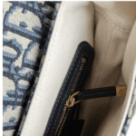 Dior Saddle Bag Blue Dior Oblique Jacquard Canvas with Black Leather Trim - Image 3