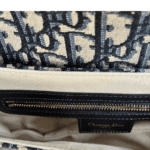 Dior Saddle Bag Blue Dior Oblique Jacquard Canvas with Black Leather Trim - Image 4