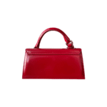 Jacquemus Le Chiquito Long Bouclé Bag – Red Patent Leather & Silver-Tone Hardware - Image 5