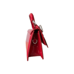 Jacquemus Le Chiquito Long Bouclé Bag – Red Patent Leather & Silver-Tone Hardware - Image 4