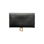 Dior Saddle Long Wallet Black Grained Calfskin - Image 2