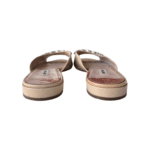 Miu Miu Crystal-Embellished Beige Patent Leather Slide Sandals – Size 37.5 - Image 3