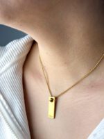 Dior Gold Tag Pendant Necklace - Image 4