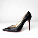 Christian Louboutin Princess Leather & Glitter Pumps — Size 38.5
