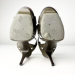 Saint Laurent Grey Patent Leather Tribute Platform Sandals — Size 38 - Image 6