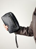 Louis Vuitton Kasai Wristlet Bag – Damier Graphite & Leather - Image 6