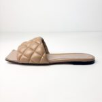 Bottega Veneta Padded Flat Sandals in Beige - Image 3