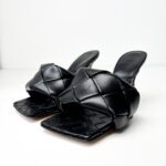 Bottega Veneta Black Lido Mule Sandals – Size 36