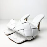 Bottega Veneta White Lido Mule Sandals – Size 36.5