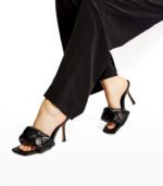 Bottega Veneta Black Lido Mule Sandals – Size 36 - Image 9