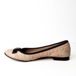 Christian Dior Blush Pink Quilted Cannage Leather with Black Bow My Dior Ballet Flats — Size 40 - Image 2