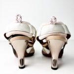 Fendi Brown FF Motif Mesh with Elasticated Straps Colibrì Slingback Pumps — Size 39 - Image 7