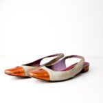 Carolina Herrera Size 40 Beige Orange Cap Toe Slingback – Authenticated Investment Piece | Shaikha's Luxury Closet Abu Dhabi