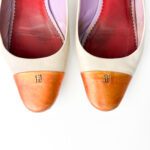 Carolina Herrera Size 40 Beige Orange Cap Toe Slingback – Authenticated Investment Piece | Shaikha's Luxury Closet Abu Dhabi - Image 4