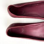 Gucci Burgundy Leather GG Logo Ballet Flats — Size 39 - Image 11