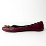 Gucci Burgundy Leather GG Logo Ballet Flats — Size 39 - Image 6