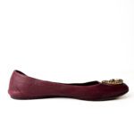 Gucci Burgundy Leather GG Logo Ballet Flats — Size 39 - Image 7