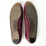 Gucci Burgundy Leather GG Logo Ballet Flats — Size 39 - Image 10