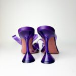 Amina Muaddi Purple Begum Crystal-Embellished PVC Slingback Pumps – Size 38.5 - Image 5
