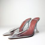 Amina Muaddi x AWGE Phoenix Glass PVC Slingback Pumps – Size 38